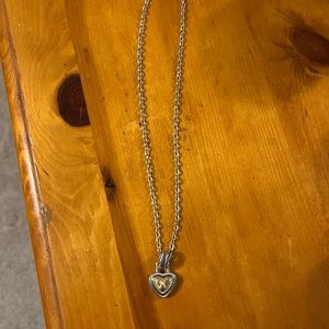 Sterling silver heart pendant necklace